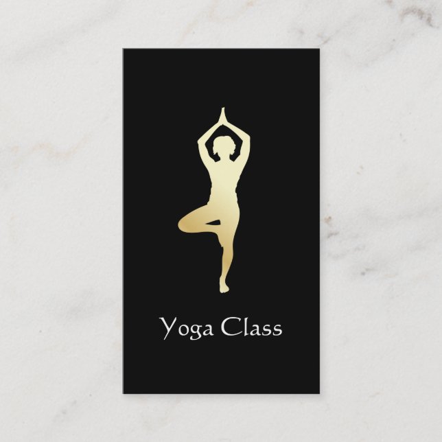 Carte De Visite Pose de yoga (Devant)