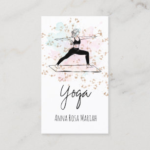 Carte De Visite *~* Pose de Yoga AP33 Chakra Spirituel Arc-en-ciel