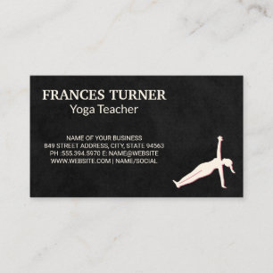 Carte De Visite Pose de yoga   Enseignant