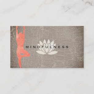 Carte De Visite Pose de Yoga Fleur Lotus moderne