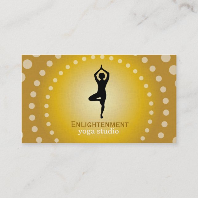 Carte De Visite Pose de yoga (noir) (Devant)
