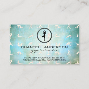 Carte De Visite Poses de yoga   Bien-être en santé