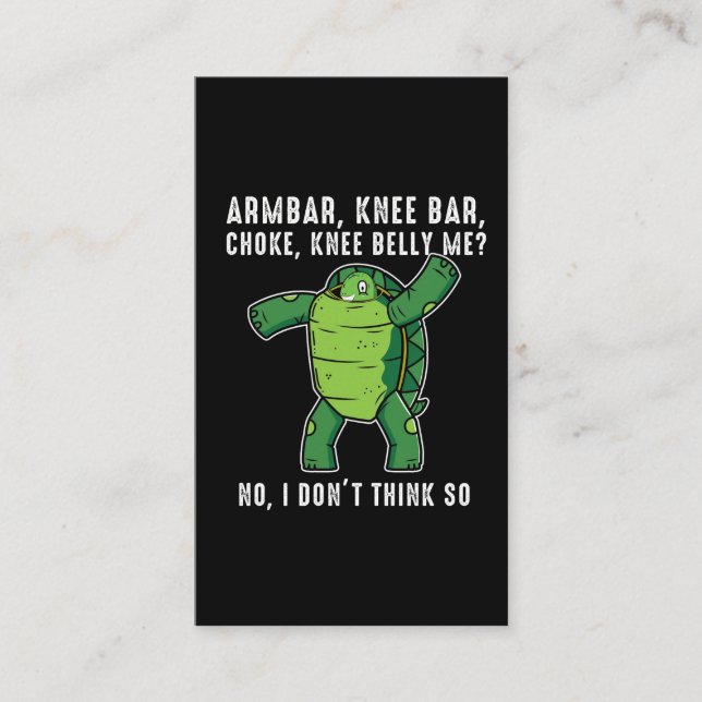 Carte De Visite Position de défense du Jiu jitsu BJJ Turtle (Devant)