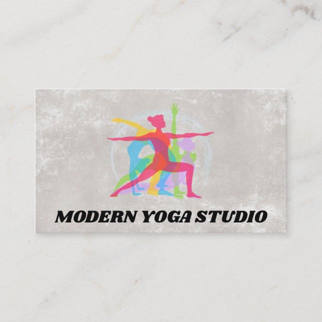 Carte De Visite Positions de yoga | Santé (Devant)