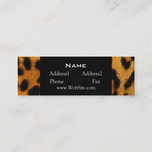Carte de visite Poster de animal Leopard Fur Skinn (Devant)