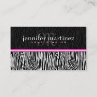 Poster de animal noir blanc et rose-zèbre