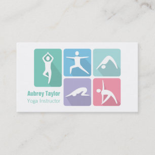 Carte De Visite Postes de débutant modernes en yoga formateur indé