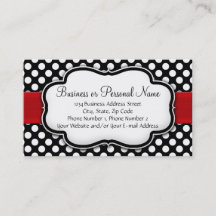 Pot Polka noir et blanc avec ruban rouge