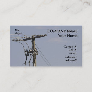 Carte De Visite poteau de ligne électrique