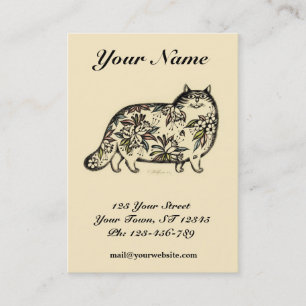 Carte de visite potelé de chat drôle