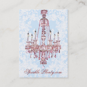 Carte de visite potelé de lustre rose de