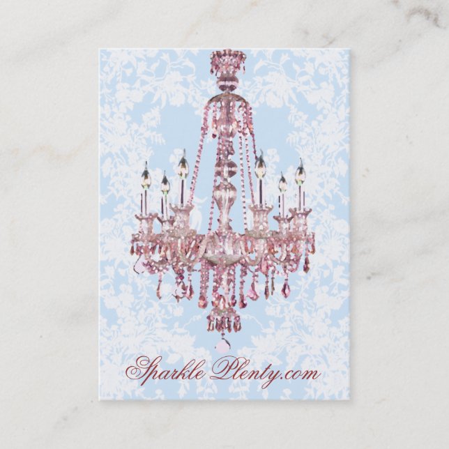 Carte de visite potelé de lustre rose de (Devant)