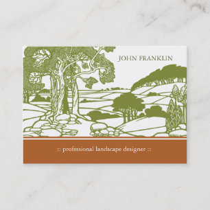 Carte de visite potelé de paysage de Nouveau d'art