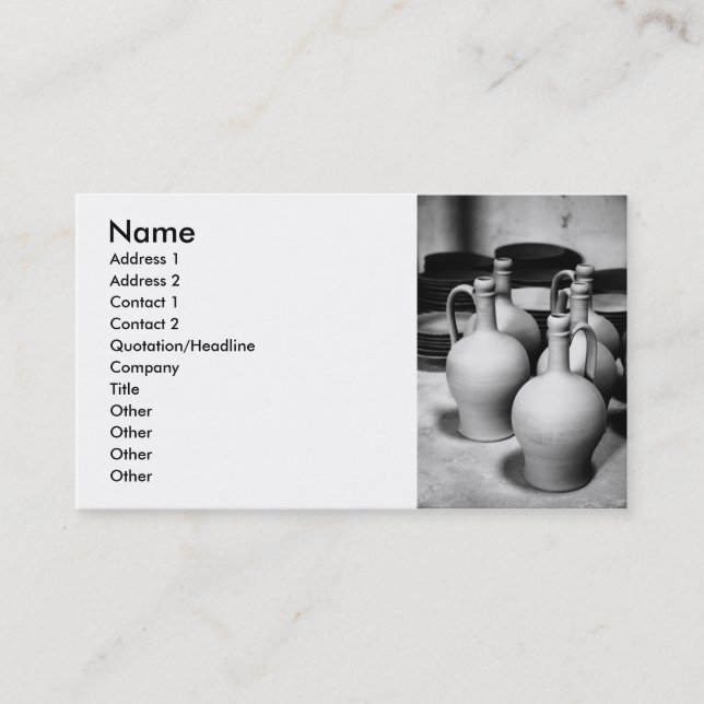 Carte De Visite Poterie (Devant)