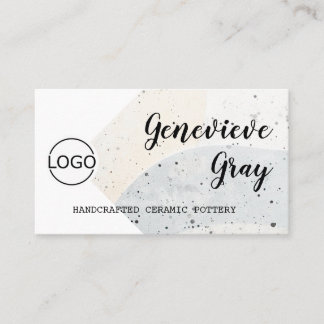 Carte De Visite Poterie artisanale Calligraphie moderne Logo Scrip