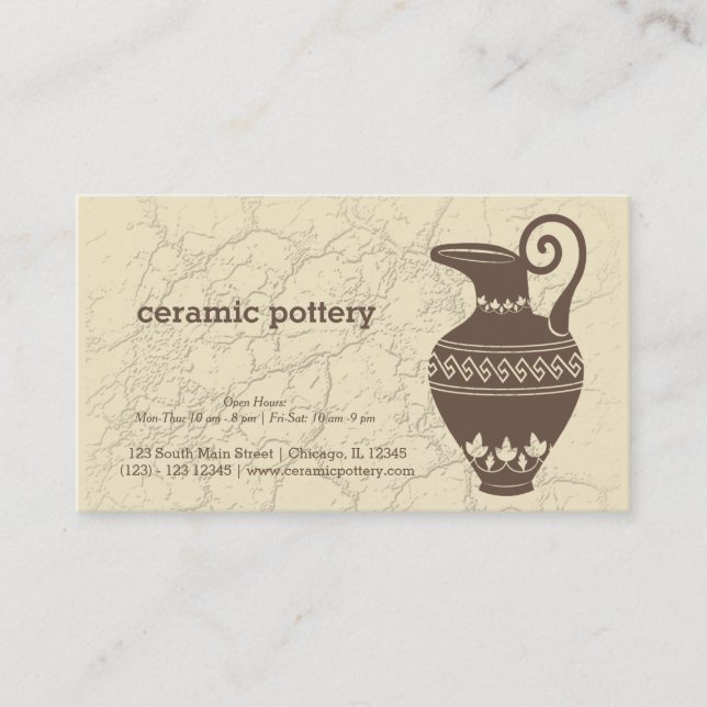 Carte De Visite Poterie céramique (Devant)