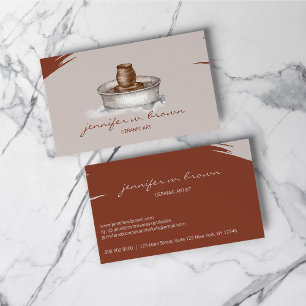 Carte De Visite Poterie en terre cuite Artiste en céramique Sculpt