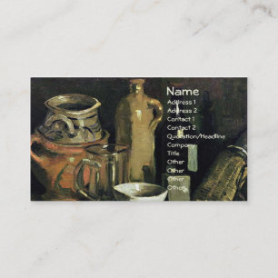 Carte De Visite Poterie, verre de bière et bouteille Van Gogh Art