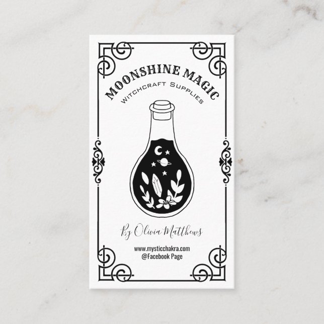 Carte De Visite Potion magique Cuisine blanche (Devant)