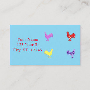Carte De Visite Poules de poulet Thunder_Cove