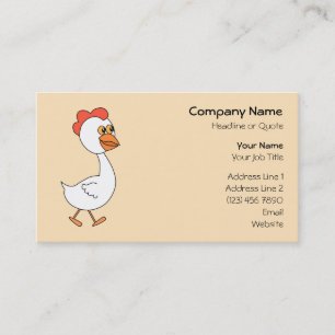 Carte De Visite Poulet de bande dessinée
