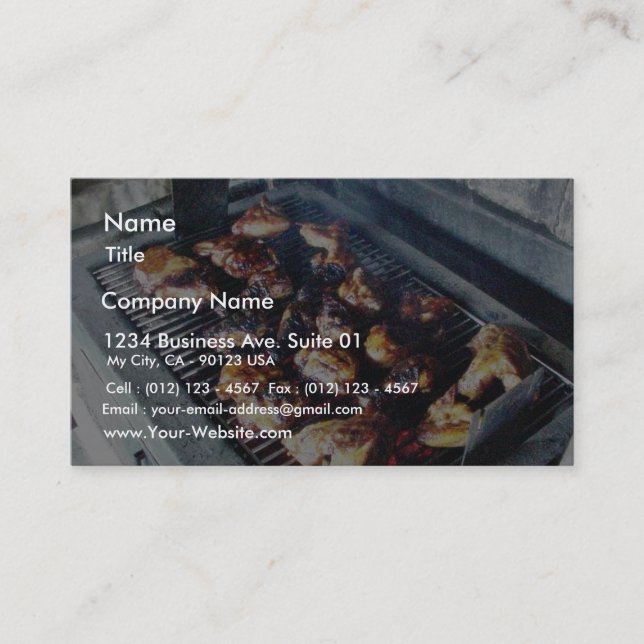 Carte De Visite Poulet de barbecue (Devant)