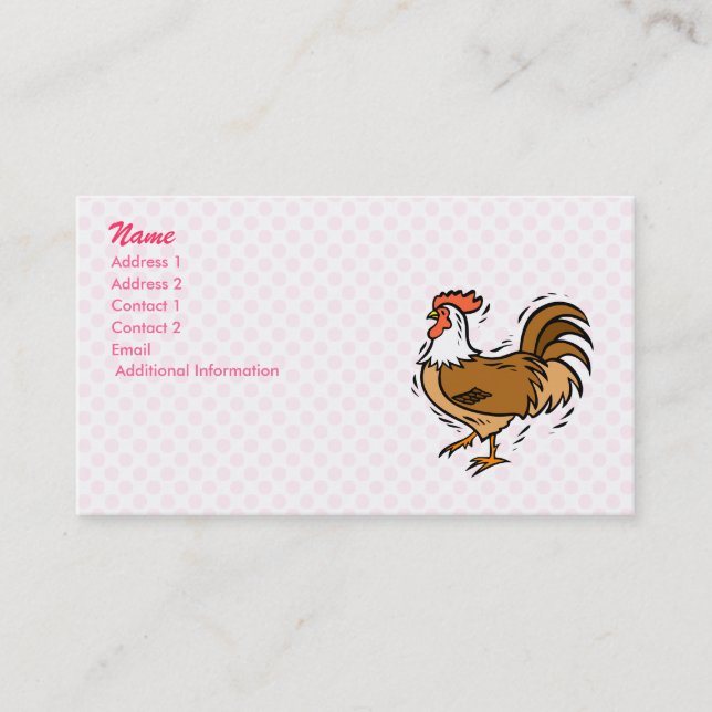 Carte De Visite Poulet de Charles (Devant)