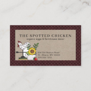 Carte De Visite Poulet Rustique Agritourisme OEufs Frais
