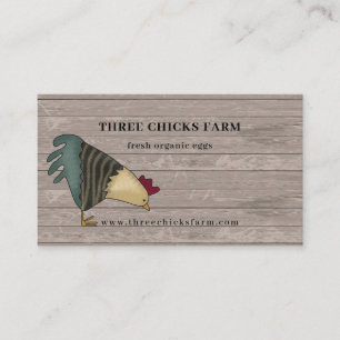 Carte De Visite Poulet Rustique Agritourisme OEufs Frais