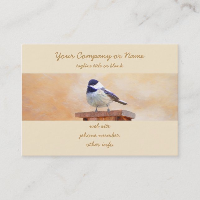 Carte De Visite Poulet sur la peinture d'oiseaux (Devant)
