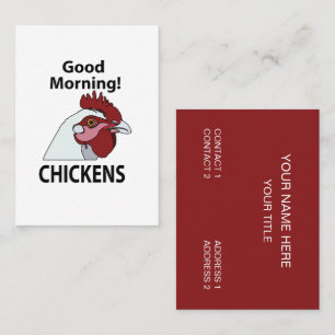 Carte De Visite Poulets Bonjour Drôle de Poulet