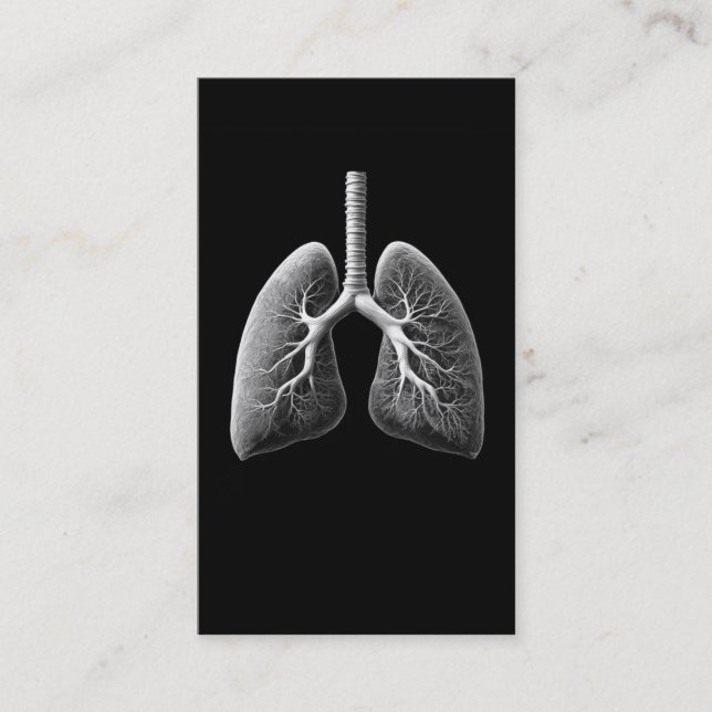 Carte De Visite Poumons pulmonaires pulmonaires Maladie Docteur Si (Devant)