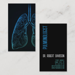 Carte De Visite Poumons pulmonaires pulmonaires Maladie Docteur Si