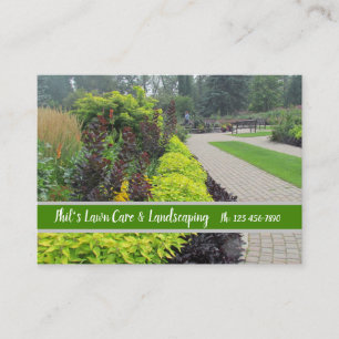 Carte de visite pour aménagement de jardin à l'ang