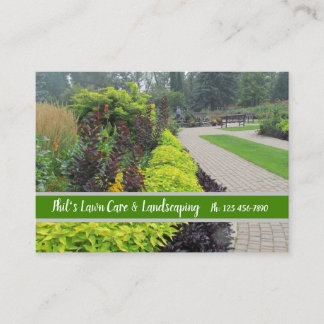 Carte de visite pour aménagement de jardin à l'ang