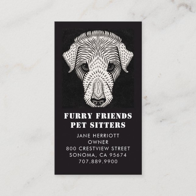 Carte de visite pour animaux (Devant)