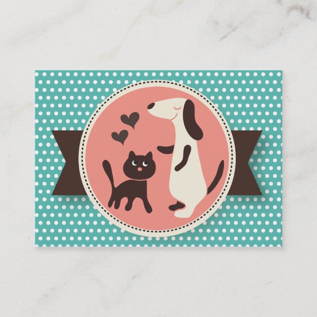Carte de visite pour animaux de compagnie - Person (Devant)