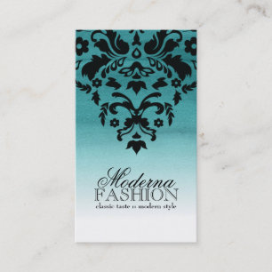 Carte de visite pour aquarelle turquoise de