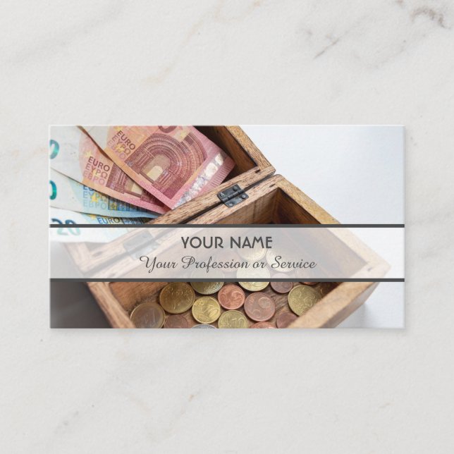 Carte De Visite Pour banquier professionnel ou experts financiers (Devant)