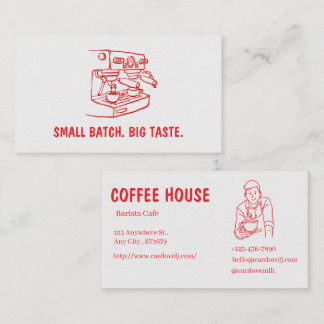 Carte de visite pour café moderne