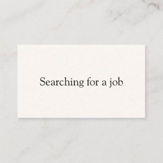 Carte de visite pour chômeurs, chercheur d'emploi