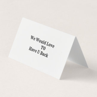 Carte de visite pour client