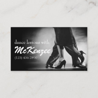 Carte de visite pour cours de danse en studio