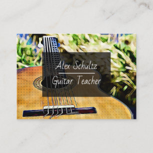 Carte de visite pour cours de guitare