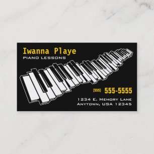 Carte de visite pour cours de piano