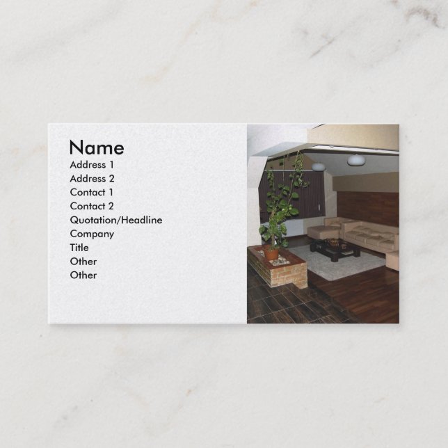 Carte de visite pour décorateurs (Devant)