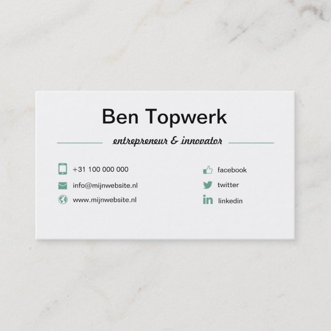 Carte de visite pour demandeur d'emploi 1 (Devant)