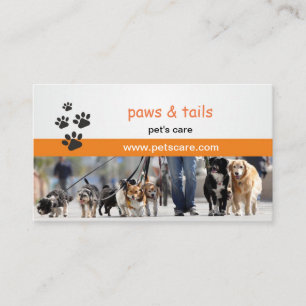 carte de visite pour des entraîneurs de chien