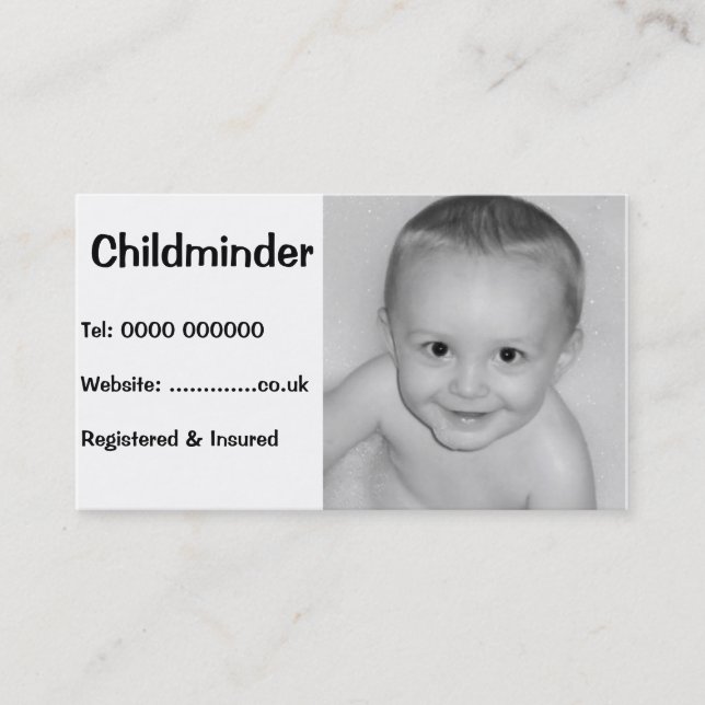 Carte de visite pour des soins des enfants (Devant)