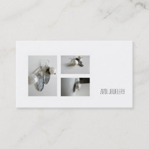 Carte de visite pour des vendeurs de bijoux,